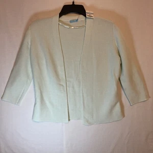 J McLaughlin Damen Small Seladon Green LaJolla Ribbed Cardigan Pullover - Bild 1 von 14