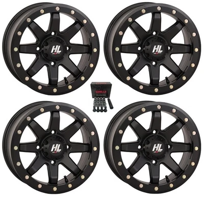 High Lifter HL9 Beadlock 15x10 Wide Wheels Black Polaris RZR 1000 XP (4) - Imagem 1 de 3