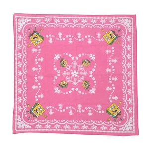 Vintage SpongeBob Schwammkopf Bandana rosa Viacom Taschentuch 20,5" Hawaii - Bild 1 von 7
