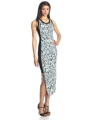 Vestido largo Marc New York Andrew Marc para mujer 14 azul geométrico precio de venta sugerido por el fabricante 128 USD nuevo con etiquetas Foto 1 de 4