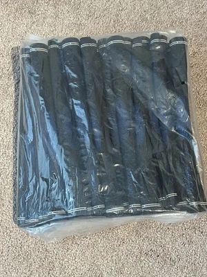 Bravado Golf Grips 50 Piece Bulk Set with 50 Adhesives — Black with Blue Accents