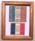French Flag Set of Napoleon Bonaparte, France, 1812. Wall Hanging Decor, Art