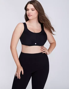 NWT - Lane Bryant LIVI Max Support Wicking Underwire Sports Bra Black Size 40D - Picture 1 of 5