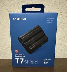 SSD portable Samsung T7 Shield (4 To) noir - NEUF - Photo 1/2