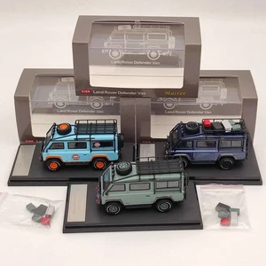 Master 1:64 Land Rover Defender Van Camp Gulf Diecast Toy Car Models Hobby Gifts - Picture 1 of 16