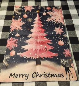 Weihnachten Garten Flagge 11x17 Sackleinen Frohe Weihnachten doppelseitig - Bild 1 von 1