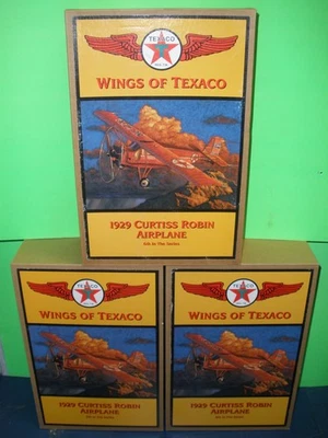 1998 WINGS OF TEXACO 1929 Curtiss Robin J-1 #6 Airplane ( MINT IN BOX) - Image 1 of 4