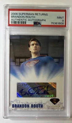 Superman Returns Brandon Routh Autograph Auto 2006 Topps Superman SP PSA 9 Mint - Image 1 of 2
