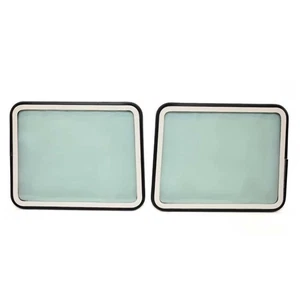 Parker Boat Window Set 234005 234006 | White Aluminum 27 x 22 Inch - Picture 1 of 4