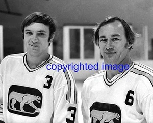 Chicago Cougars WHA Hockey Dick Proceviat- Reggie Fleming B+W 8X10 - Picture 1 of 1