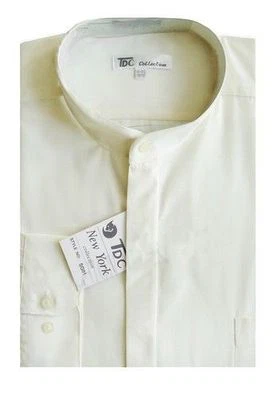 Camisa de vestir para hombre con cuello mandarín (cuello con bandas) Fotino Landi/TDC SG01 Foto 1 de 4