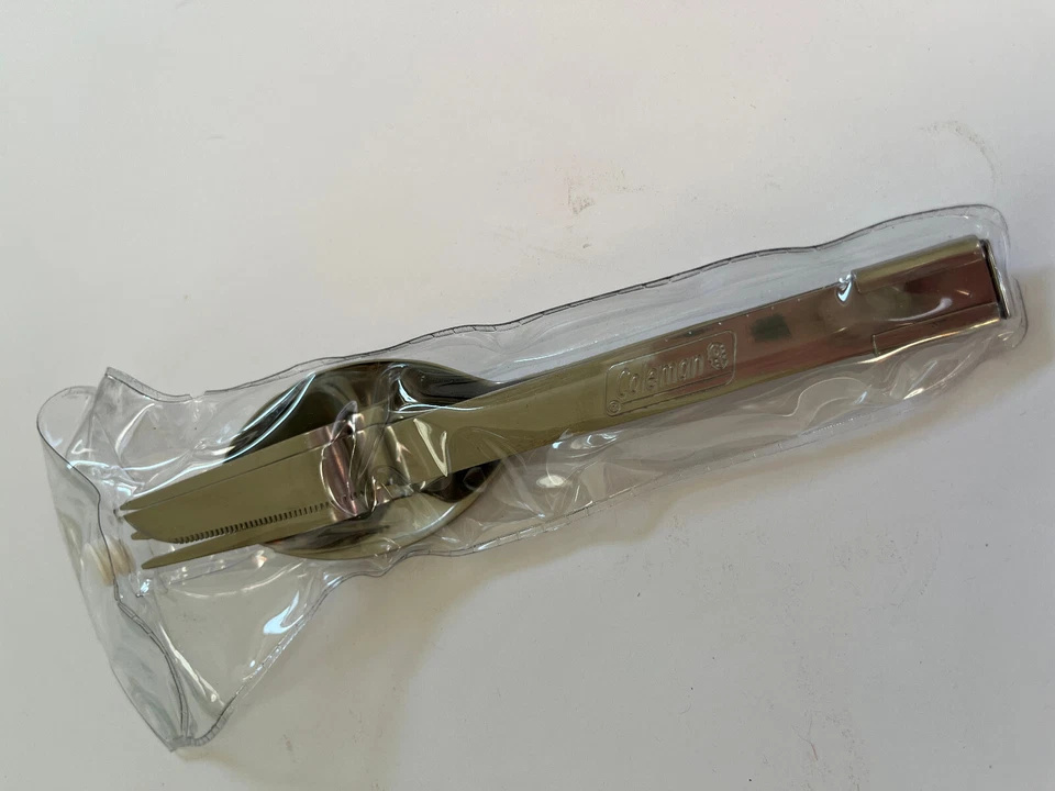 Juego de utensilios de anidación compactos de colección Coleman de 3 piezas para acampar con cuchara tenedor NUEVO Foto 1 de 1