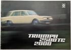 Original Triumph 2000 &amp; 2500 TC Car Sales Brochure, c 1974, Ref T077/8.74