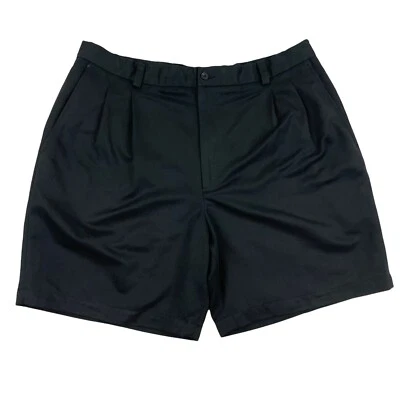 Pantalones cortos de vestir de golf Claiborne negros plisados delanteros ropa deportiva talla 38 (39" W) Foto 1 de 4