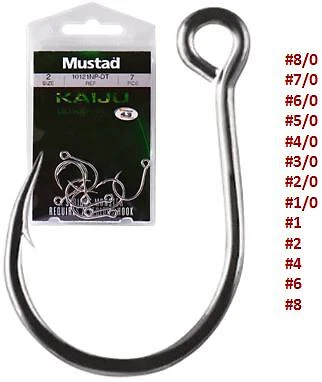 MUSTAD 10121NP Kaiju Inline Salzwasser Meeres Angelhaken Thunfisch Makrelen GT