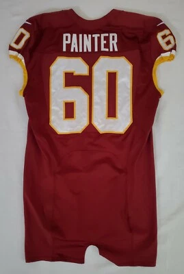 Washington Redskins #60 Vinston Painter Player‑Worn NFL Home Jersey - 45394 - Image 1 of 4