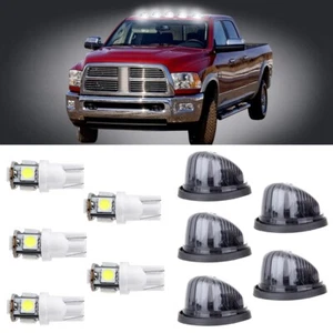 FOR 73-87 CHEVY/GMC SMOKE LENS 1313A CAB ROOF CLEARANCE LIGHT+W5W 5050 WHITE LED - Picture 1 of 18