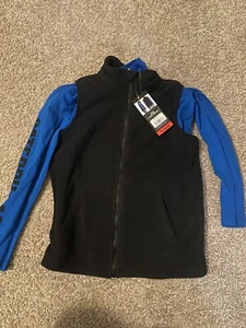 CAT Caterpillar 2 Piece Vest set Youth Medium 10/12 Black Fleece With Pockets. - Picture 1 of 4