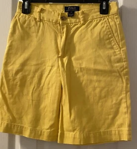 polo ralph lauren yellow shorts size 14 - Picture 1 of 8