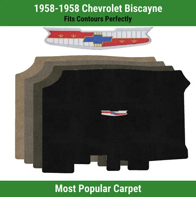 Alfombra de maletero Lloyd Ultimat para Chevy Biscayne del 58 con logotipo de escudo Chevy vintage Foto 1 de 4