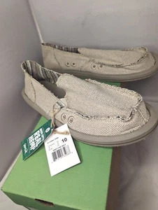 New Sanuk Donna Hemp Shoes Women's Size 10 Vegan Natural SWF1160 Weave Knit Gift - Picture 1 of 7
