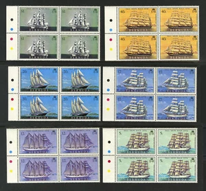 M4903 Bermuda 1976 SG361/6 - Tall Ships in marginal TRAFFIC LIGHT blocks of 4. - Picture 1 of 2