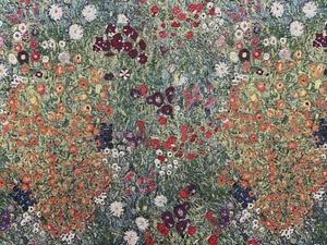 Monet Floral Tapestry Fabric Green Cotton Curtain Blind Upholstery - Picture 1 of 7