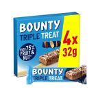Bounty Triple Treat Obst & Nuss Schokoriegel, gesunde Snacks 4 x 32G