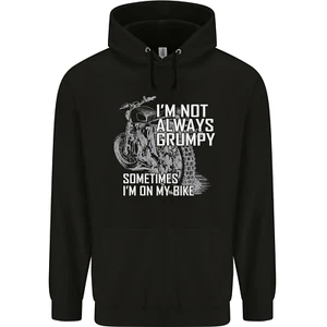 Im Not Always Grumpy Biker Motorcycle Biker Childrens Kids Hoodie - Picture 1 of 25