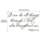 Wall Sticker I Can Do All Things Through Christ Removable Classroom Home Decor