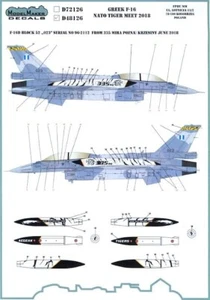 Model Maker Decals 1/48 F-16D BLOCK 52 FALCON Greek 2018 Tiger Meet - Picture 1 of 3