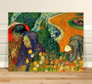 Vincent Van Gogh Garden at Etten ~ FINE ART CANVAS PRINT 32x24" - Picture 1 of 1