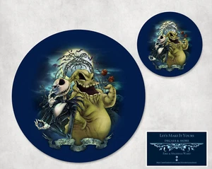 JACK SKELLINGTON & OOGIE BOOGIE - MOUSEPAD & COASTER 2 PIECE OFFICE GIFT SET - Picture 1 of 1