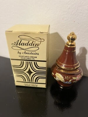 Botella Vintage Aladdin or Genie por Anastasios Crema Perfumada Aceite Anapal Grecia Foto 1 de 4