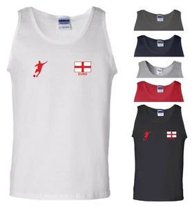 England Football Vest Three Lions Flag Fans Funny Birthday Gift Men Tank Top - Picture 1 of 7