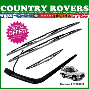 LAND ROVER DISCOVERY 2 WIPER BLADE SET FRONT & REAR WITH ARM - EXACT FIT - Picture 1 of 7