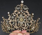 Niezwykła wiktoriańska 600+ diamentowy rubin i różowe złoto korona tiara ok. 1880