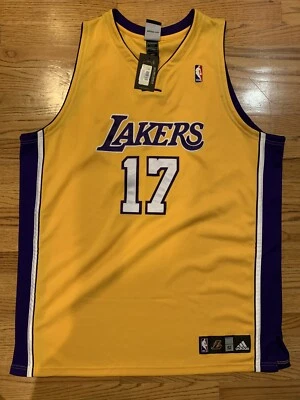Camiseta Auténtica Andrew Bynum de Los Angeles Lakers Nueva Con Etiquetas Talla 52 Adidas ¡100% Real! Foto 1 de 4