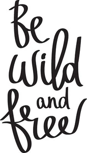 Be Wild and Free 11x17 Vinyl Wall Decal Wall Decal by Scripture Wall Art - Picture 1 of 5