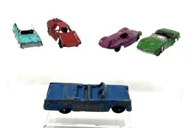 Lote de 5 juguetes Tootsie de colección: Corvette, Fiat Abarth, Jaguar, Ford Convert, Rambler Foto 1 de 4