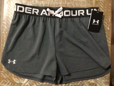 Nuevos Pantalones Cortos Under Armour Niñas Play Up Gris Talla YL 1363372 Foto 1 de 2