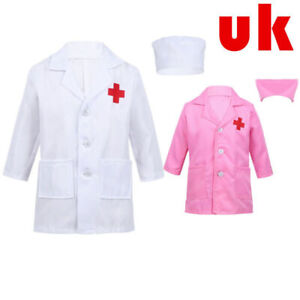 Girl Boy Doctor Surgeon Uniforms Kids Hospital Outfits Cosplay Dress Up Costumes
