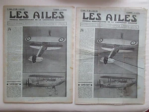 AILES 1934 668 HAWKER SUPER FURY SHORT SCION AVIATION SANITAIRE HM8 HILSZ TOKIO - Picture 1 of 7