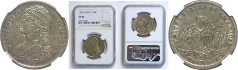 1839 Bust Half Dollar NGC XF-45 Cover