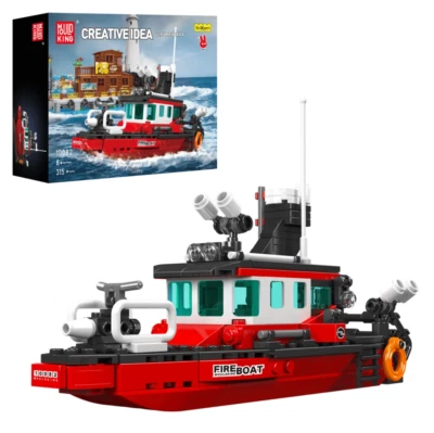 MOULD KING 10082 Multi Purpose Emergency Fire / Police Boat with 315 Pieces NEW - Image 1 of 3