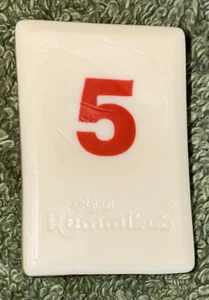 Original 1997 Rummikub - Rummy Tile Game - Replacement “5” RED Game Tile - Picture 1 of 4