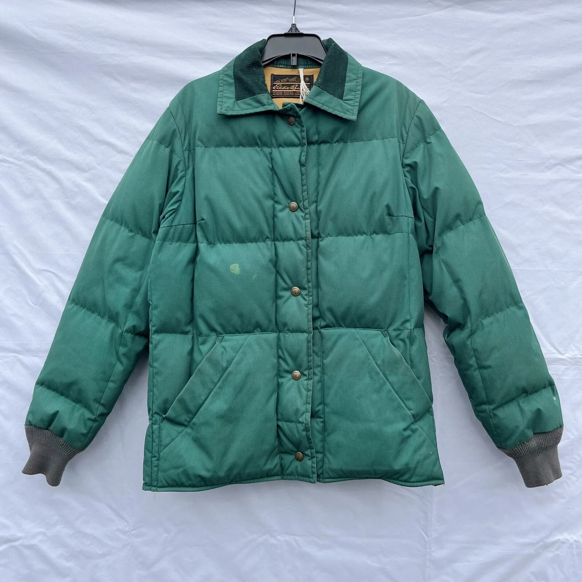 Eddie Bauer Green Down Vintage Outerwear Coats & Jackets for Men