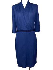 Piazza Sempione Women’s Faux Wrap Sheath Dress size 48 IT/8 US Elegant Modest - Picture 1 of 8