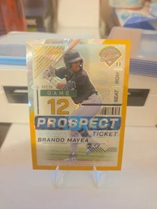 2024 Panini Prospect Edition Gold Prizm Brando Mayea #185 03/10 - Picture 1 of 3