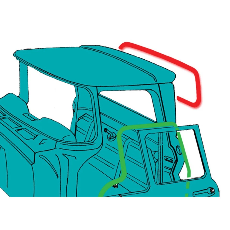 RWG72BS Brothers Trucks Weatherstrip Seal for Chevy Suburban Chevrolet C10 C20 - Image 1 of 1